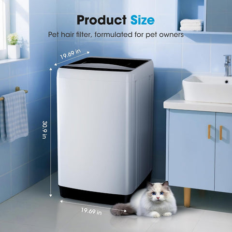 15.7lbs Portable Washing Machine, Full Automatic Protable Washer For Apt