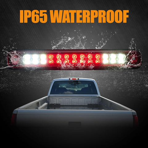 Third 3rd Brake Light LED for 1988-1999 Chevy/GMC C1500 C2500 K1500 K2500 Silverado Blazer, High Mount Rear Brake Lights Assembly Center Cab Stop Cargo Light (RED)