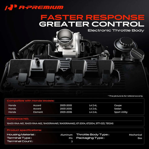 A-Premium Electronic Throttle Body Compatible with Honda