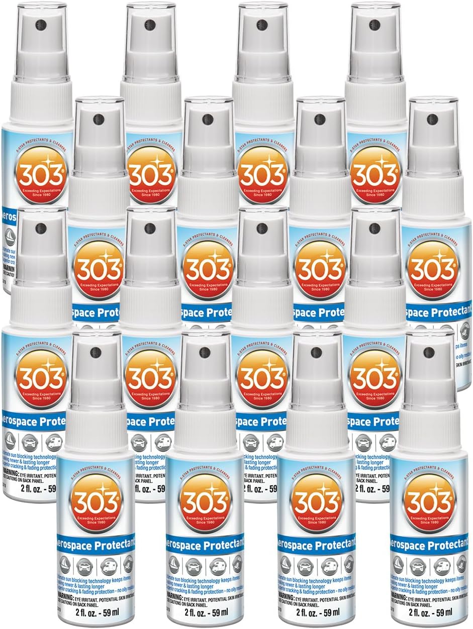 303 (30307-12PK) UV Protectant Spray for Vinyl, Plastic, Rubber, Fiberglass, Leather & More – Dust and Dirt Repellant - Non-Toxic, Matte Finish, 10 Fl. oz., (Pack of 12)