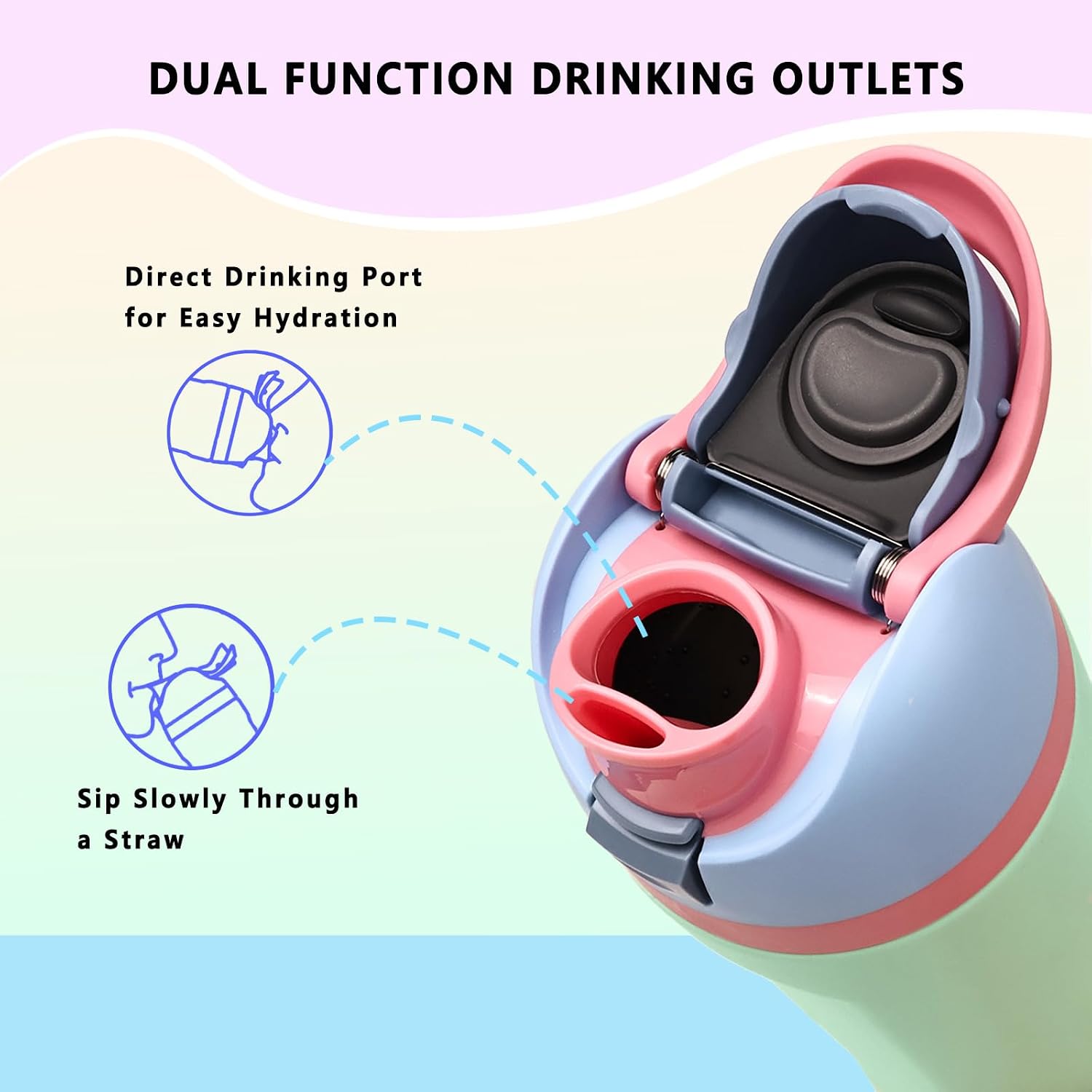 NTIERA Replacement Lid for Owala Freesip,Compatible with Owala Freesip Water Bottle 16oz 24oz 32oz 40oz,Premium Replacement Accessories for Owala Cap,Leakproof,BPA Free