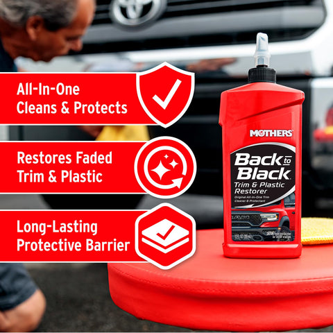 Mothers Back-to-Black Trim & Plastic Restorer, 12 oz. (06112)