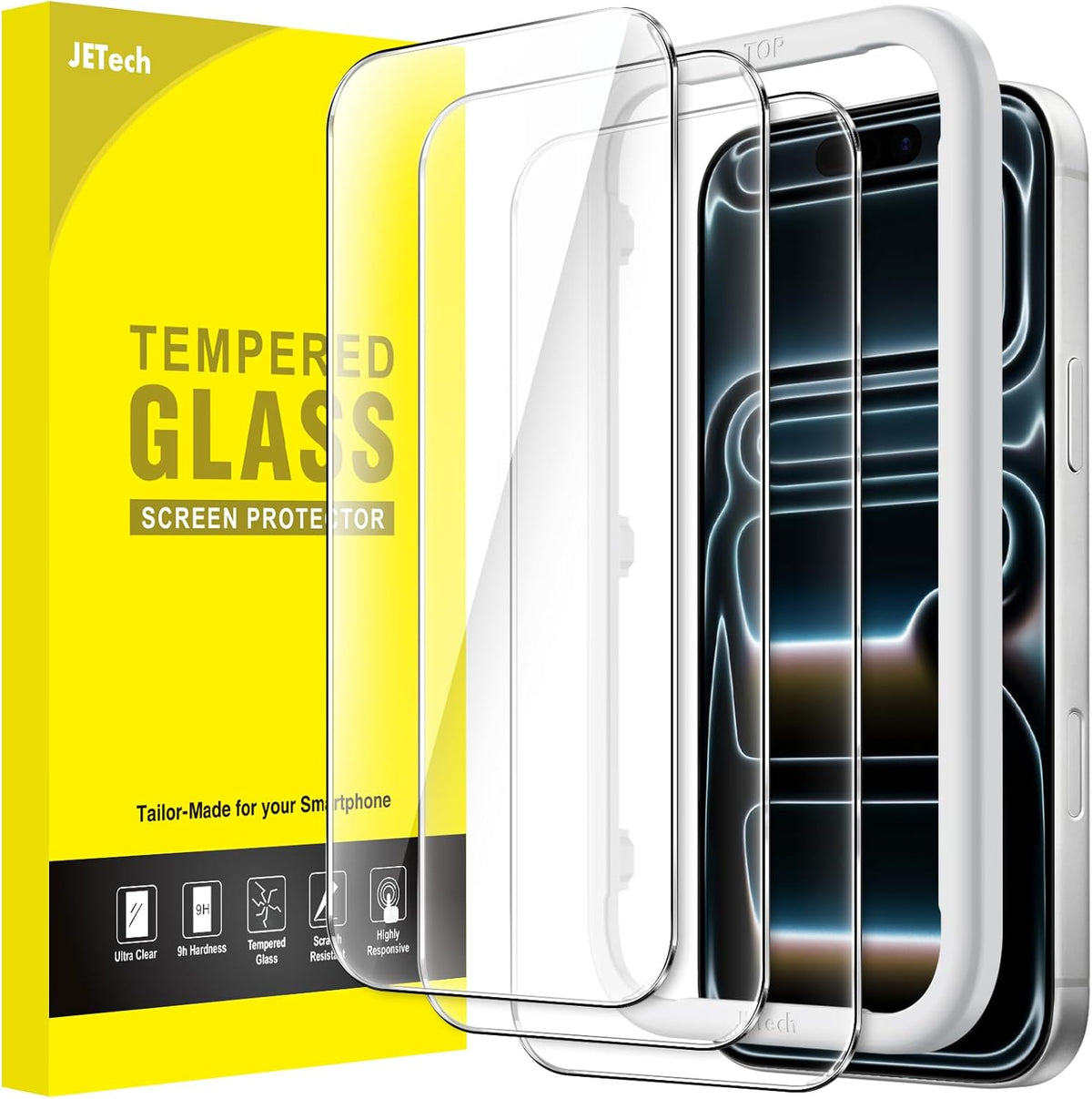 JETech Screen Protector for iPhone 17 Pro Max, 3-Pack