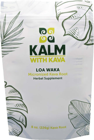 KALM with Kava Loa Waka Micronized Kava (8 oz.)
