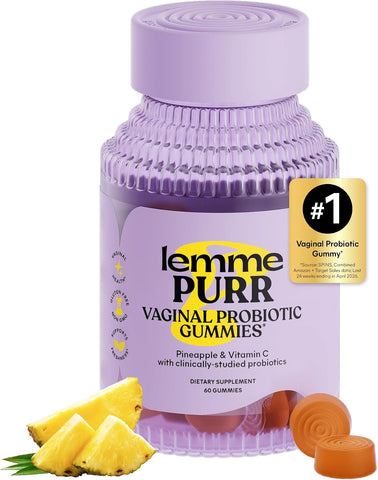 Lemme Purr Vaginal Probiotic Gummies for Women, 30-Day Supply