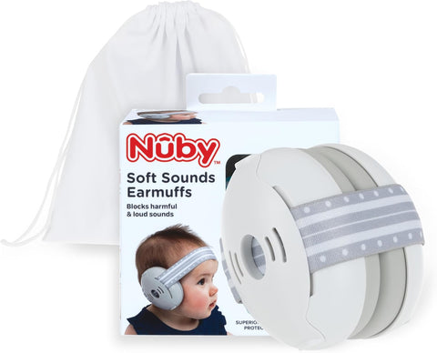 Nuby Soft Sounds Noise-Canceling Earmuffs with Travel Case