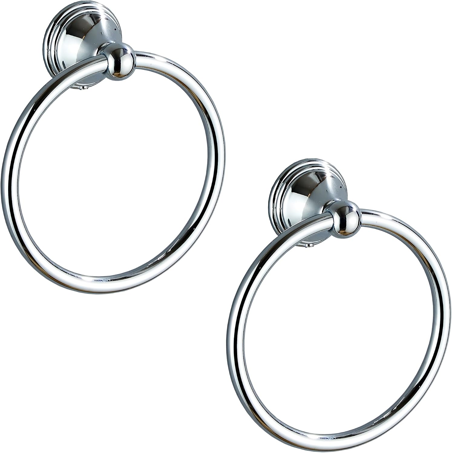 Towel Ring for Bathroom, Chrome Hand Towel Holder 2 Pack, Bathroom Accessories and Towel Racks for Bathroom Wall Mount