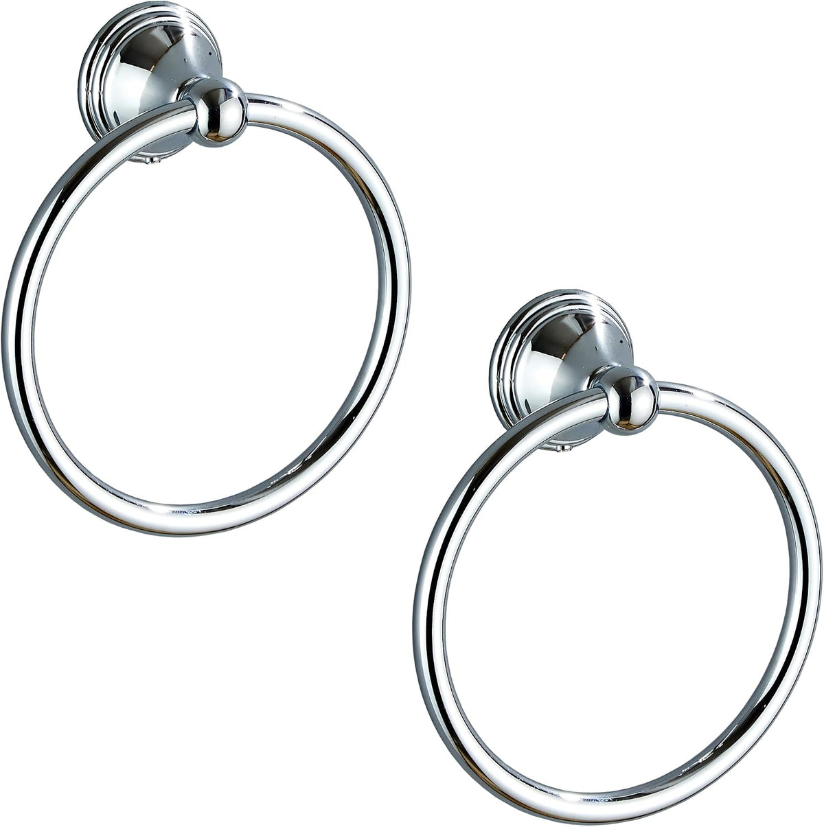 Towel Ring for Bathroom, Chrome Hand Towel Holder 2 Pack, Bathroom Accessories and Towel Racks for Bathroom Wall Mount