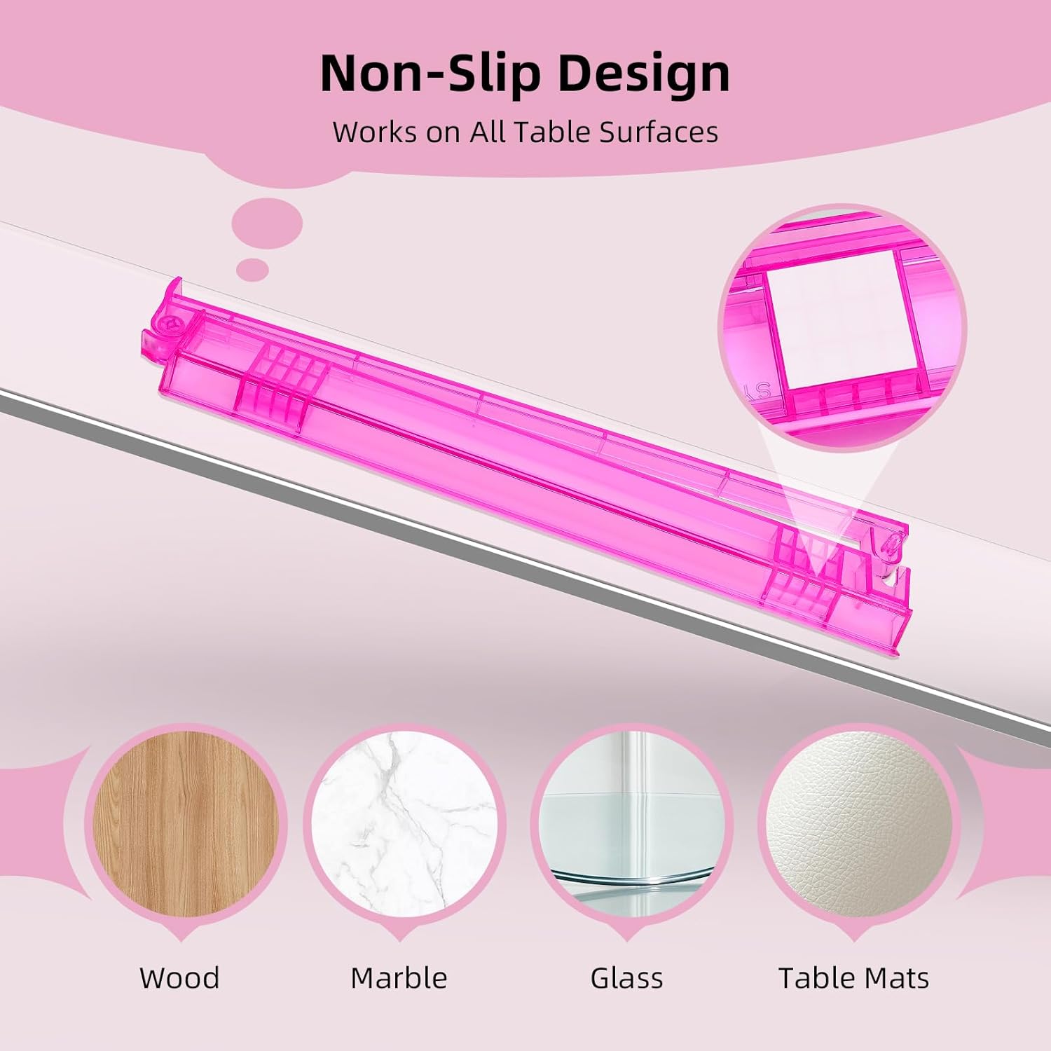 Premium Clear Mahjong Racks with Pushers,4-Pack Non-Slip Acrylic Racks