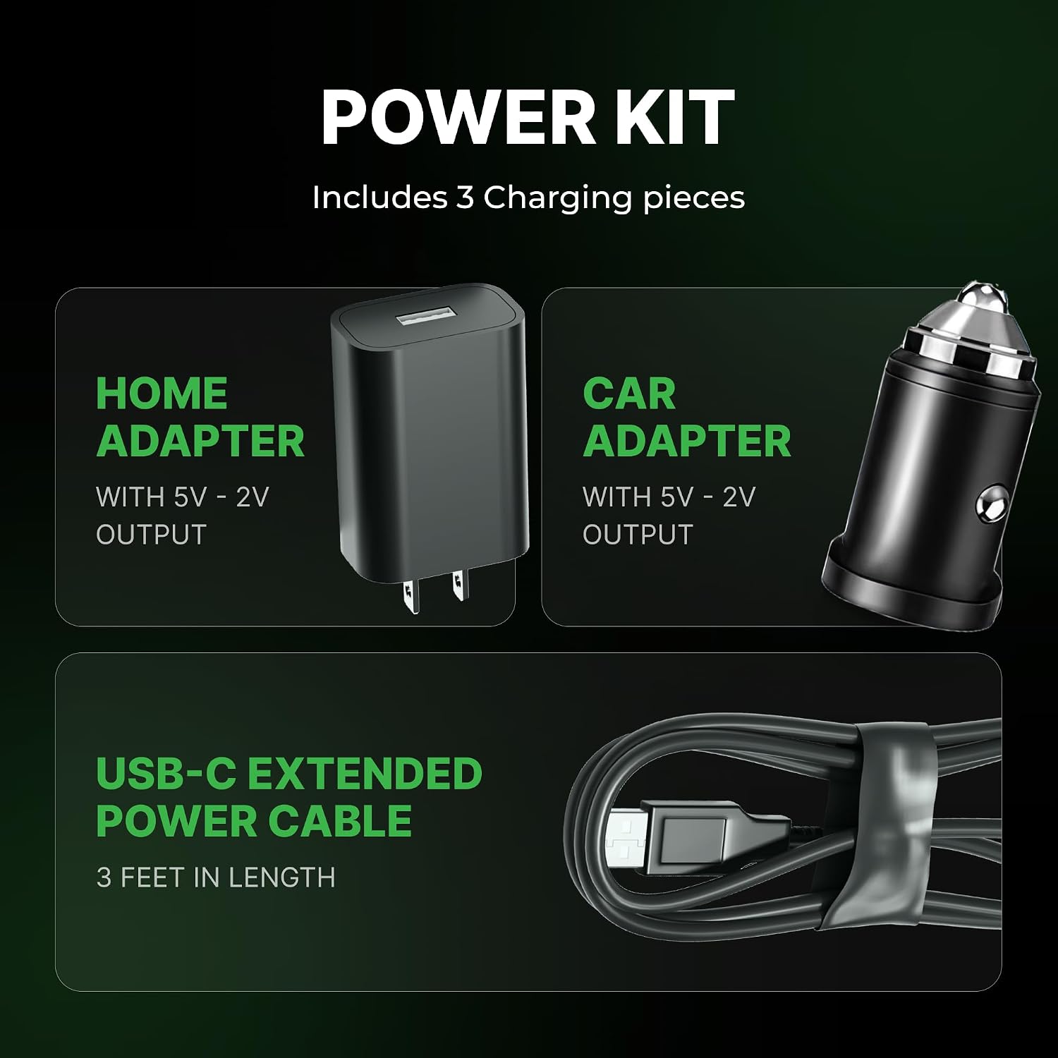 Airmoto Portable Tire Inflator and Car and Home Charger Bundle