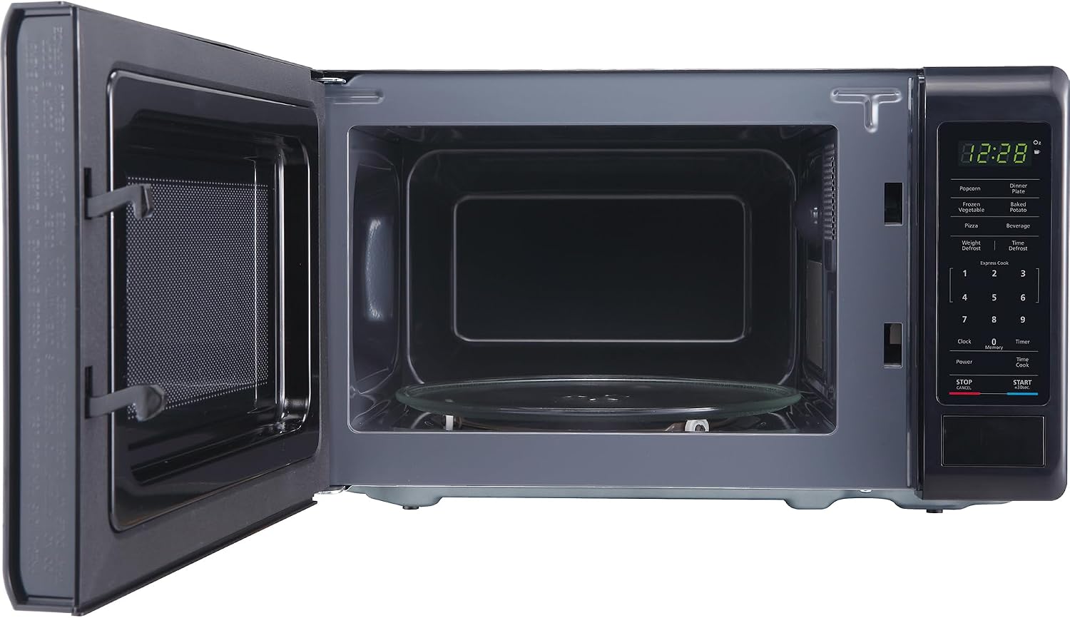 Magic Chef 0.7 cu. ft. Countertop Microwave in Black - 700W (10.1"H x 17"W x 12.5"D) MC77MB