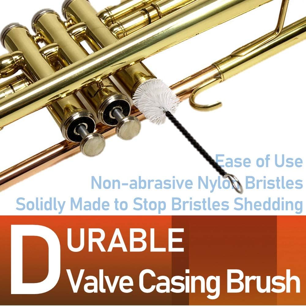 Libretto Trumpet (Cornet) All-Inclusive Care Kit w/Instructions: Valve Oil+Slide Grease+Cleaning Cloth+Mouthpiece/Valve/Bore Brushes, Giftable Handy Case, Time to Clean & Extend Life of Your Trumpet!