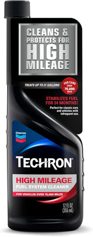 Chevron Techron High Mileage Fuel System Cleaner, 12 oz, Pack of 1