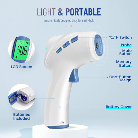 Forehead Thermometer for Adults and Kids, Non Contact, Fast Accurate Result