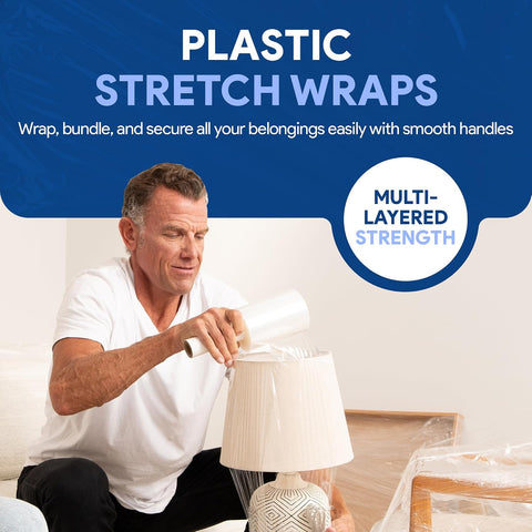 International Plastics Co. 5" Plastic Stretch Film Wrap with Handles