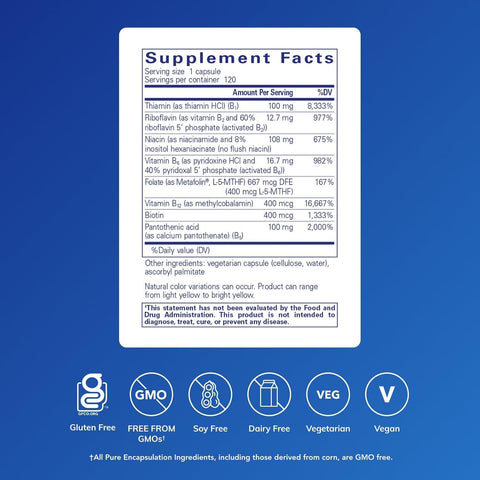 Pure Encapsulations B-Complex Plus, 120 Capsules