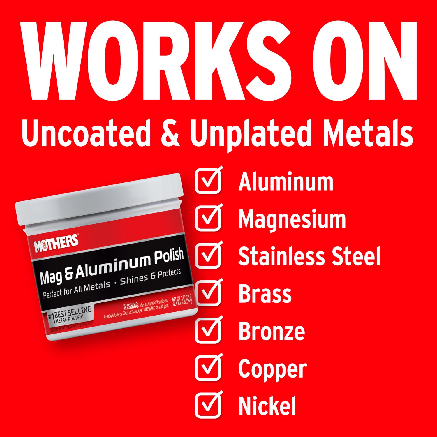 Mothers Mag & Aluminum Polish, 5 oz. (05100)
