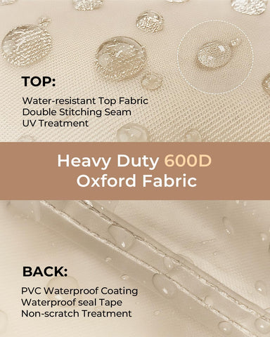 loriano Patio Furniture Cover Set, 4 Piece Outdoor Furniture Cover Waterproof, 600D Heavy Duty Lawn Patio Set Covers