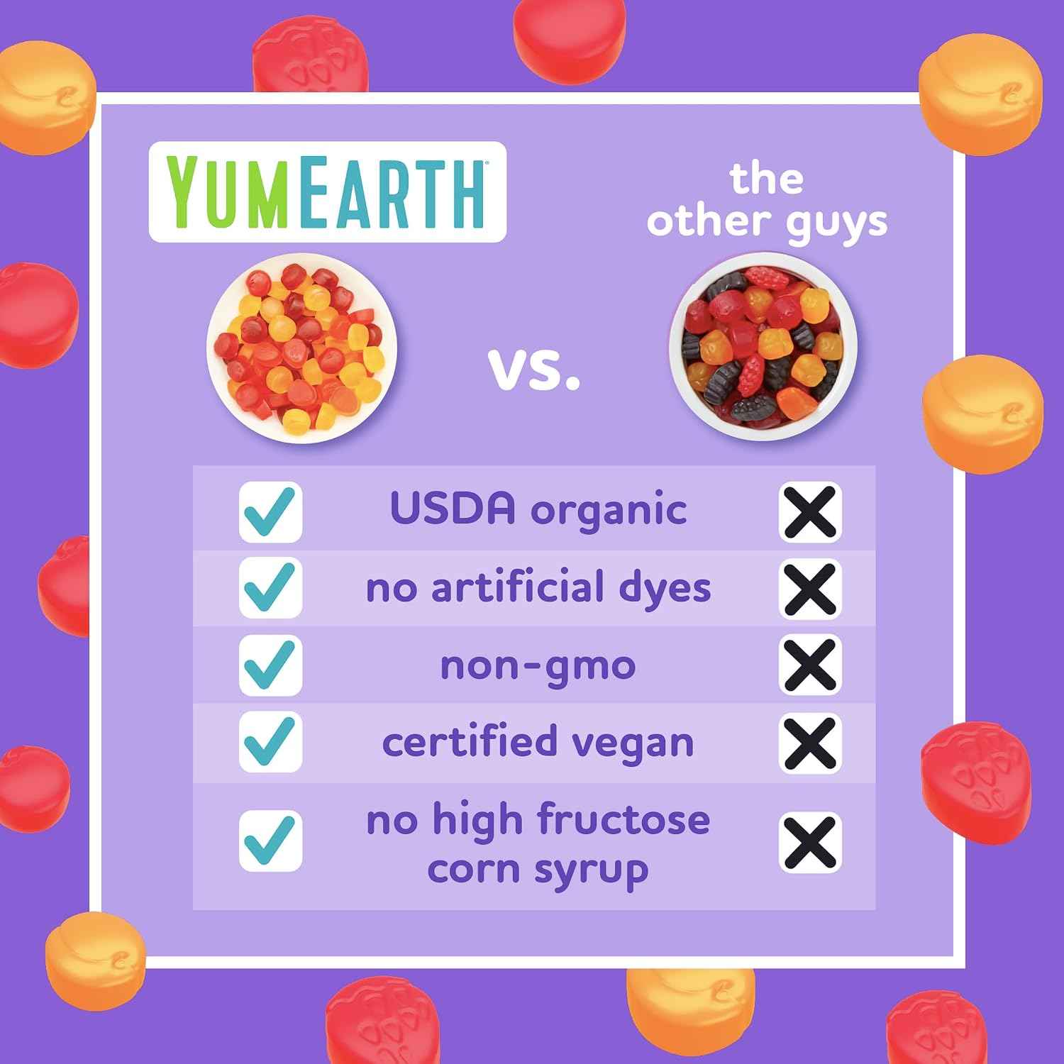 YumEarth Organic Assorted Flavor Fruit Snacks, 0.7oz (Pack of 35) | Snack Packs, Allergy Friendly, Gluten Free, Non-GMO, Vegan, Dye Free