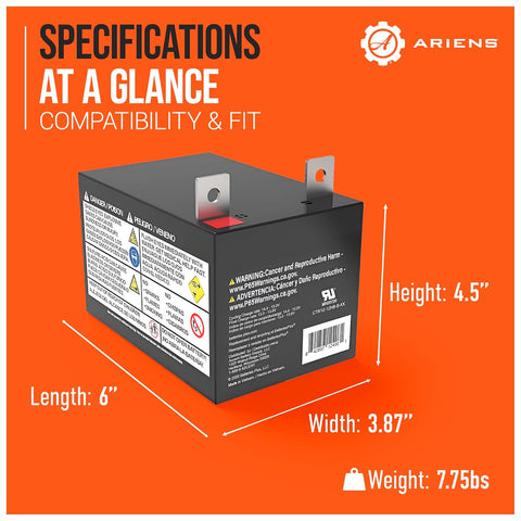 Ariens 12 Volt Mower Battery, Replacement for IKON XD and Edge Zero Turn