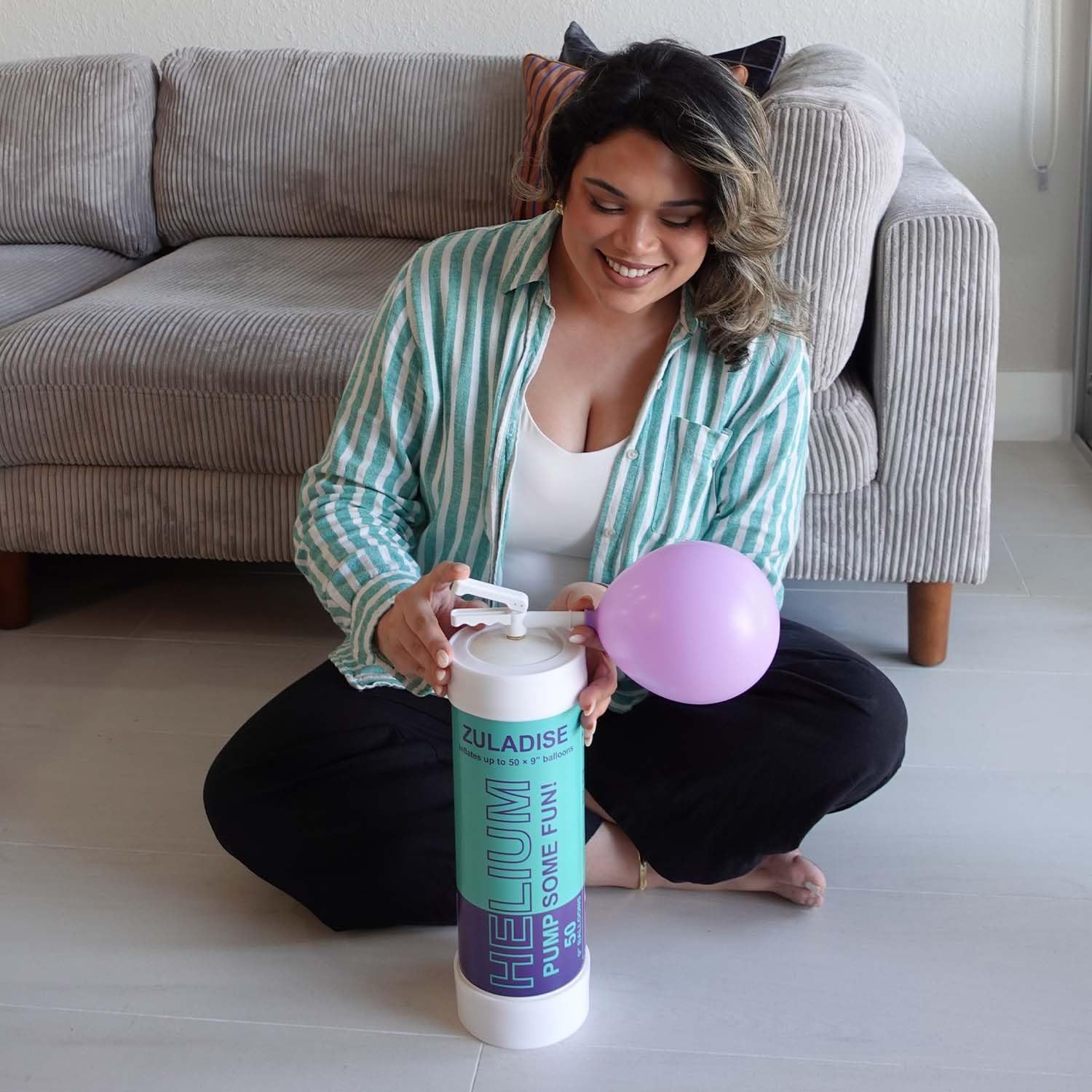 Helium Tank for Balloons at Home, Fills Up to 50 × 9'' Latex Balloons