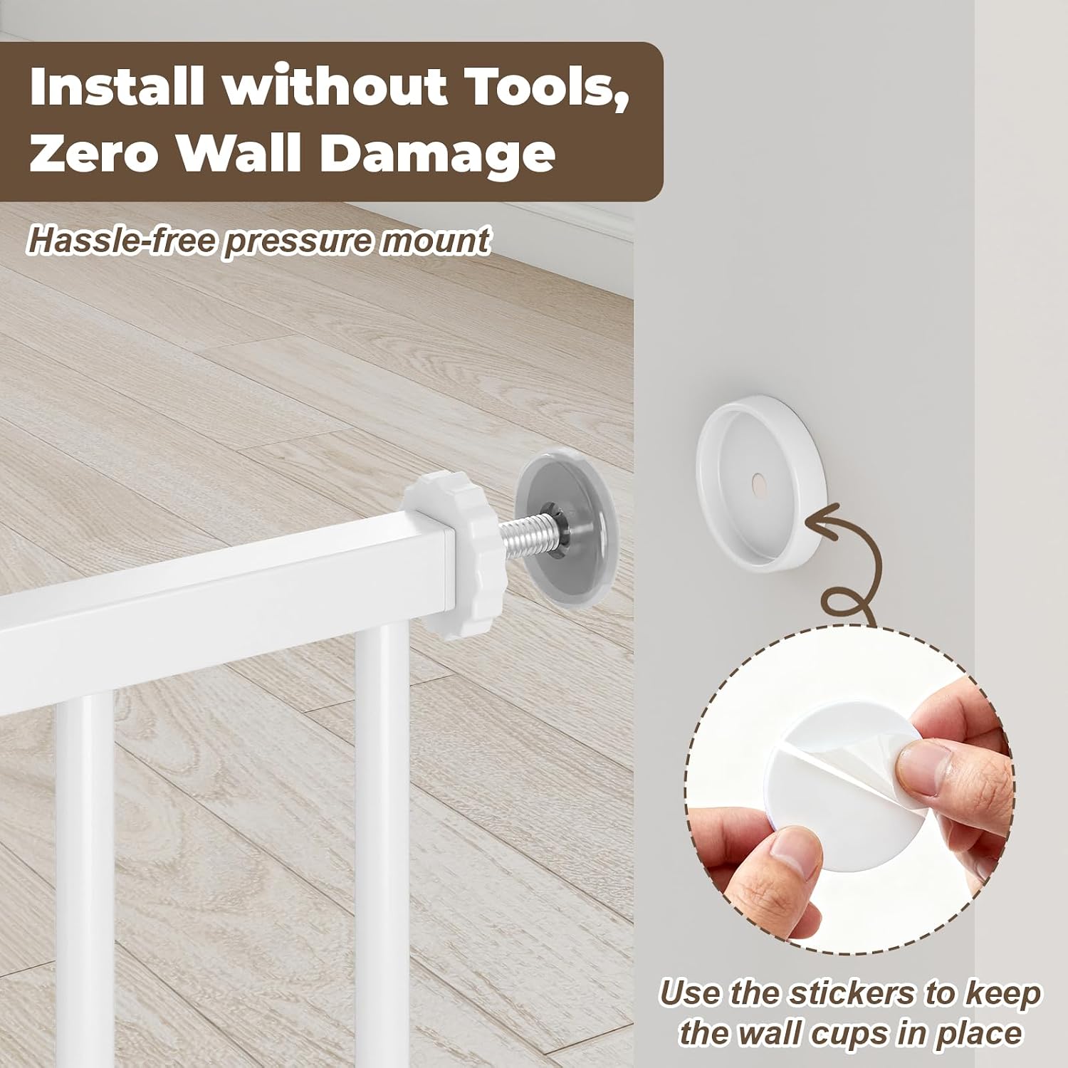 29"-45" Baby Gate for Stairs & Doorways, Auto Close Dog Gate Indoor