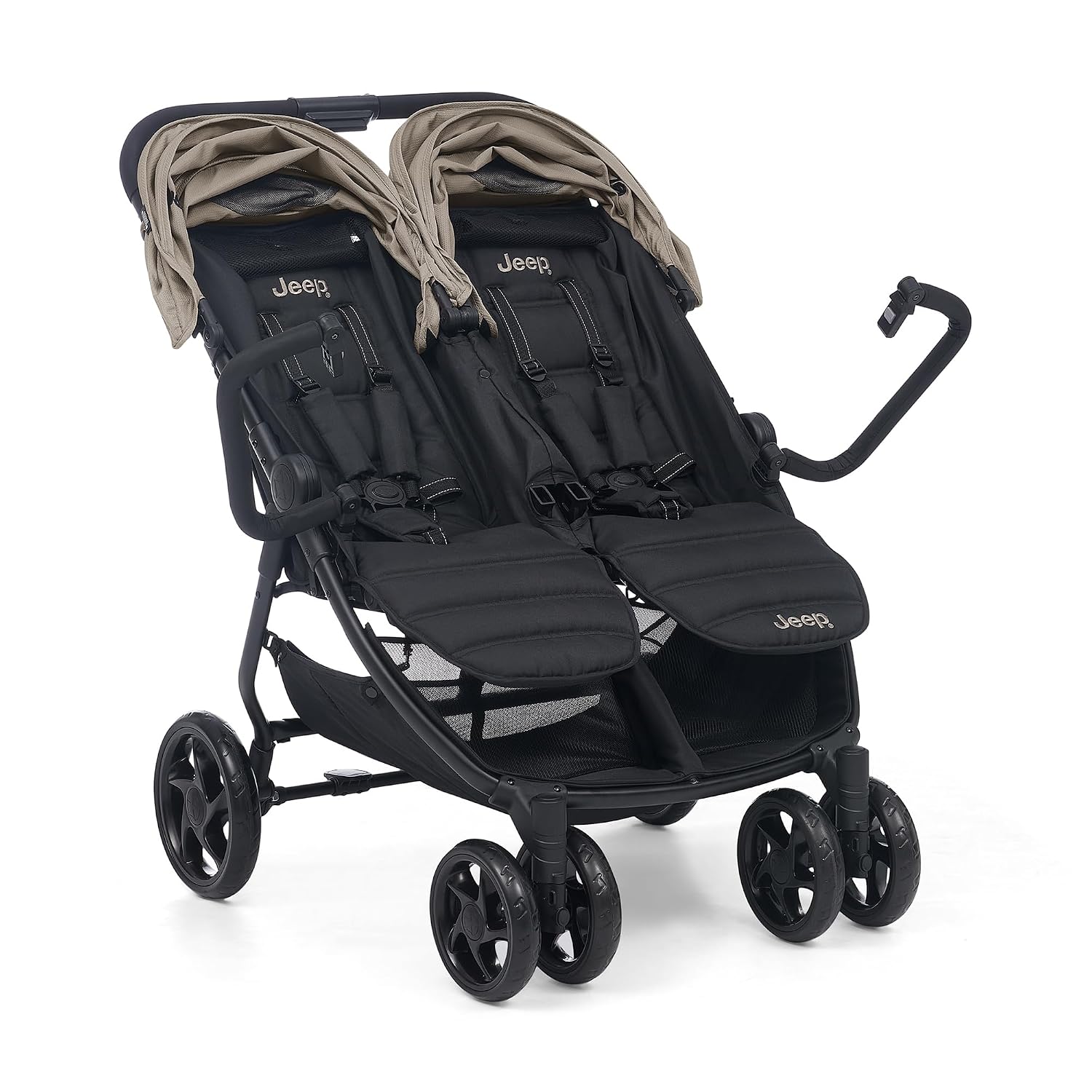 Jeep Lightweight Side by Side Double Stroller, Travel Stroller, Soft Tan