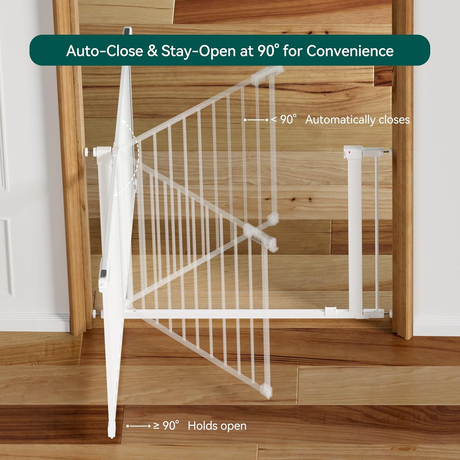 Babelio 26-31 in Narrow Baby Gate for Stairs with Wide Door, PressGuard II