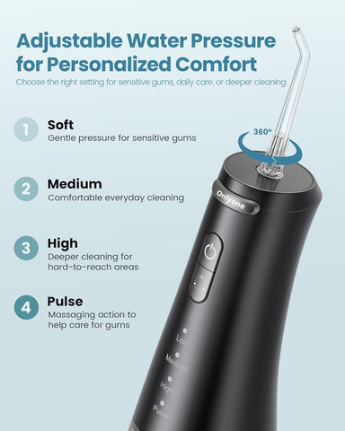 Onlyone Water Flosser with Adjustable Water Pressure for Daily Oral Care