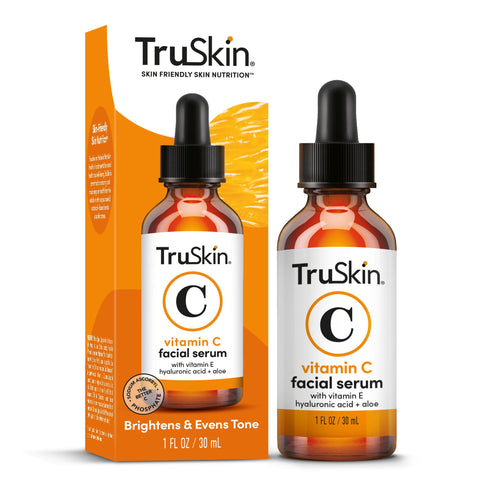 TruSkin Vitamin C Serum – Anti Aging Facial Serum with Vitamin C, Hyaluronic Acid, Vitamin E – Brightening Serum – Even Skin Tone, Improve Appearance of Dark Spots, Fine Lines & Wrinkles, 1 Fl Oz