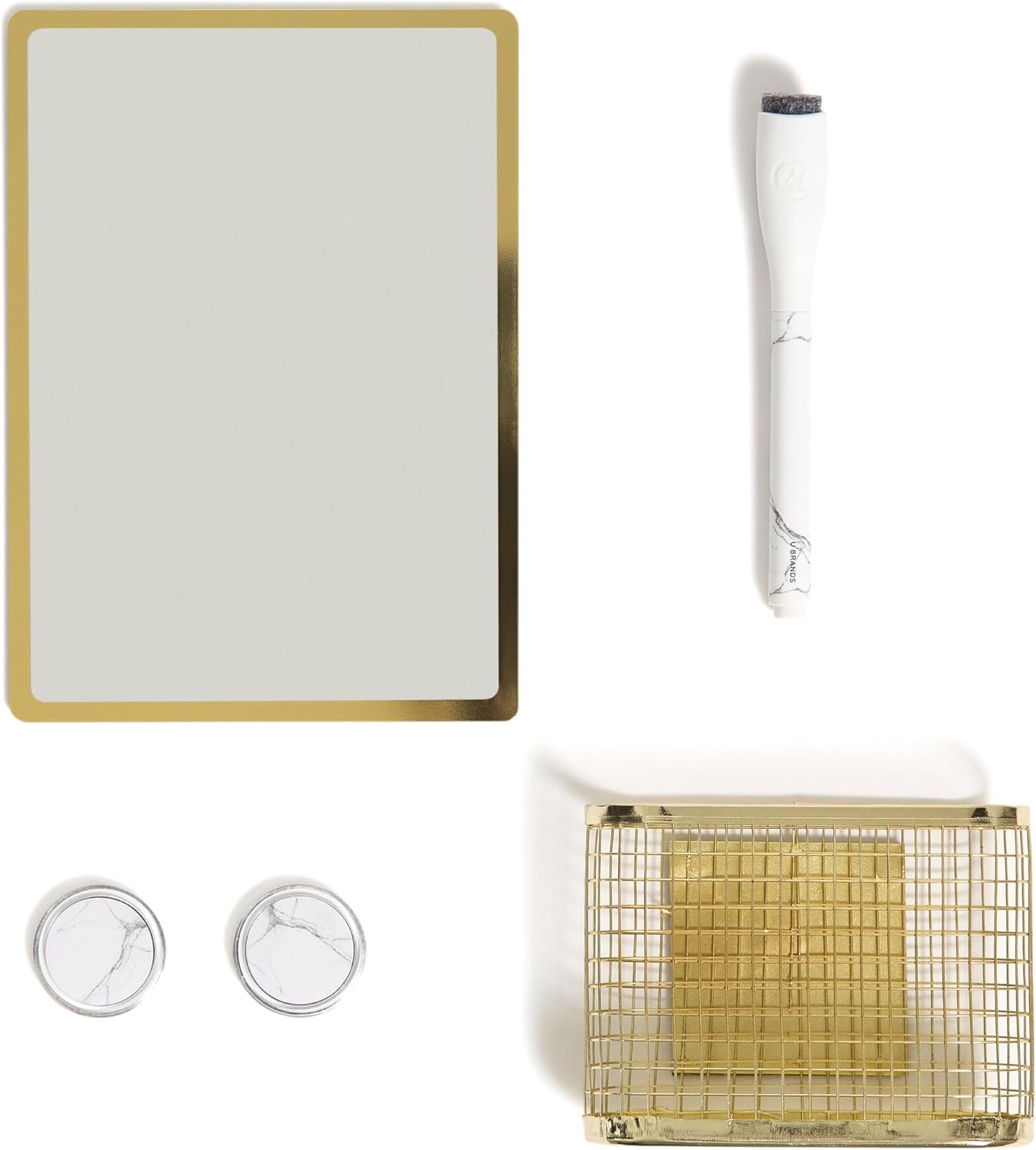 U Brands Magnetic Locker Accessories & Decor Kit, Elevated Gold