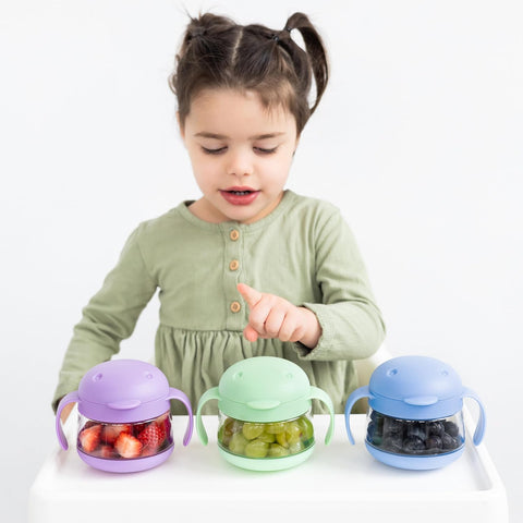 Ubbi Tweat Snack Container for Kids & Toddlers, Polaris Blue
