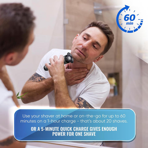 Philips Electric Shavers for Men, Rechargeable Wet/Dry Electric Shaver with SenseIQ Technology, Cordless Electric Razors for Men with Pop-up Trimmer, Travel Case