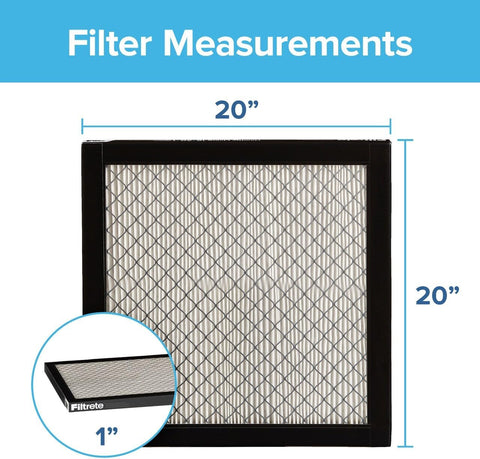 Filtrete 20x20x1 Air Filter, MERV 14, MPR 2800, 2 HVAC Filters