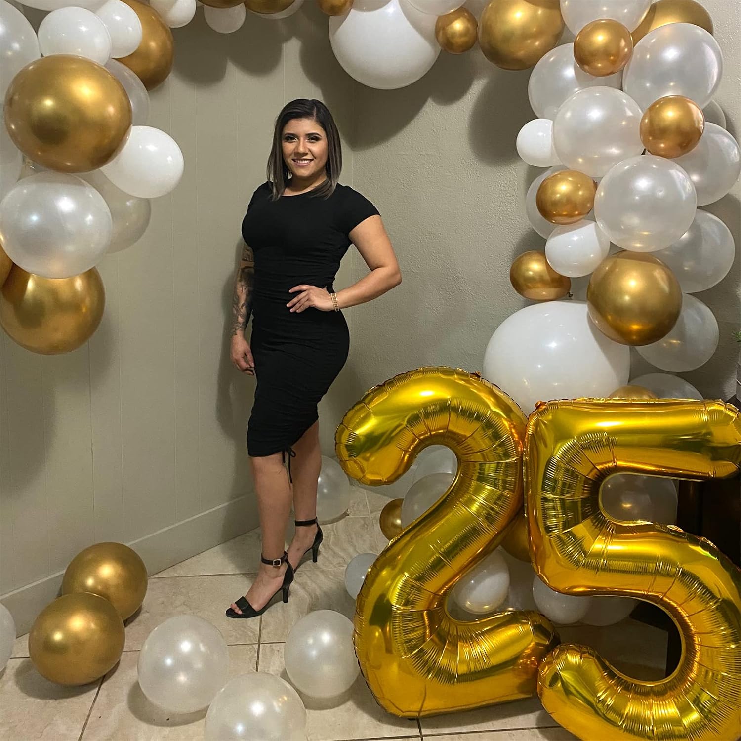 Gold Number 18 Birthday Balloons, 40 Inch Large Gold Mylar Foil Number 1 & 8 Balloons for 18 Year Old Boys Girls, Gold 18th Birthday Balloons for Women Men Anniversary Party Decorations