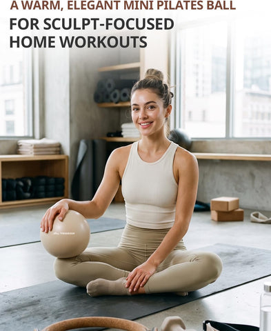 Trideer 9-Inch Pilates Ball, Small Exercise Ball Pilates Equipments for Yoga, Physical Therapy, Pregnancy, Postpartum, Core Training, Balance, Stability and Stretching