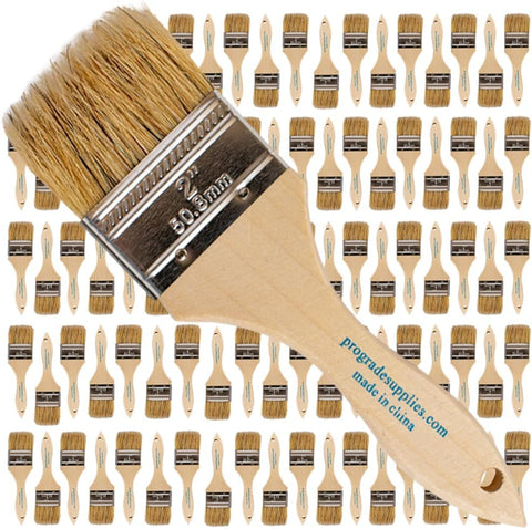 Pro Grade 2" Chip Brushes, Disposable Paint Brushes, for Paint, 96 Pack