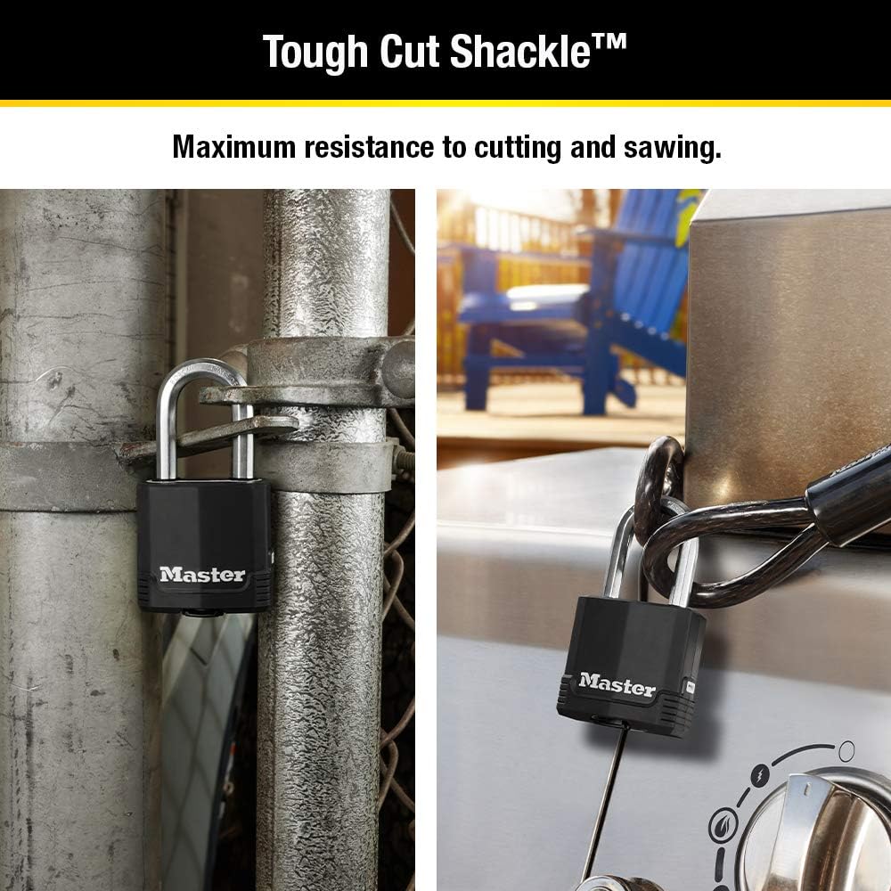 Master Lock Magnum Outdoor Padlock, Heavy Duty Keyed Lock M115XDLF