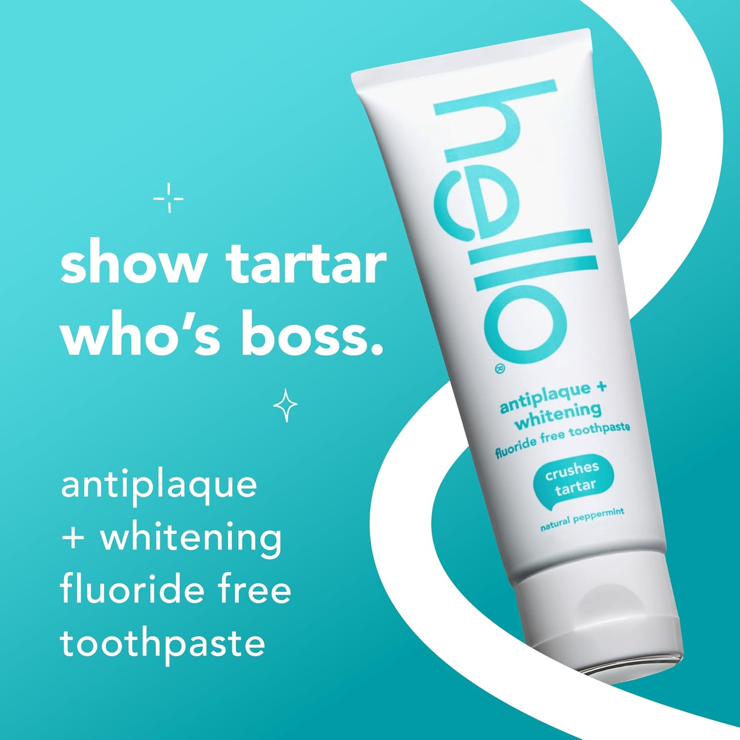 Hello Antiplaque and Whitening Fluoride Free Toothpaste, 5 Oz Tube, Whitening Toothpaste with Natural Peppermint Flavor and Tea Tree Oil, Crushes Tartar and Helps Remove Surface Stains, 3 Pack