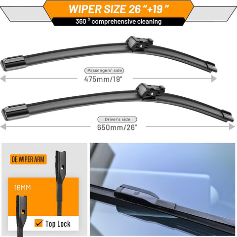 AUTOBOO Windshield Wiper Blade Replacement for Tesla Model 3 Y 2017-2025