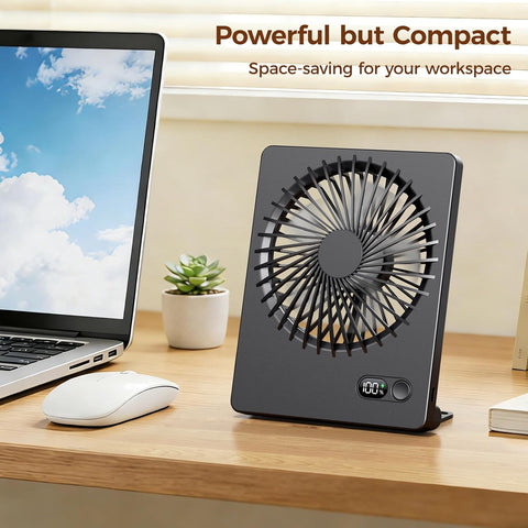 Zuvas Desk Fan Small Rechargeable Battery Table Fans for travel Ultra Quiet