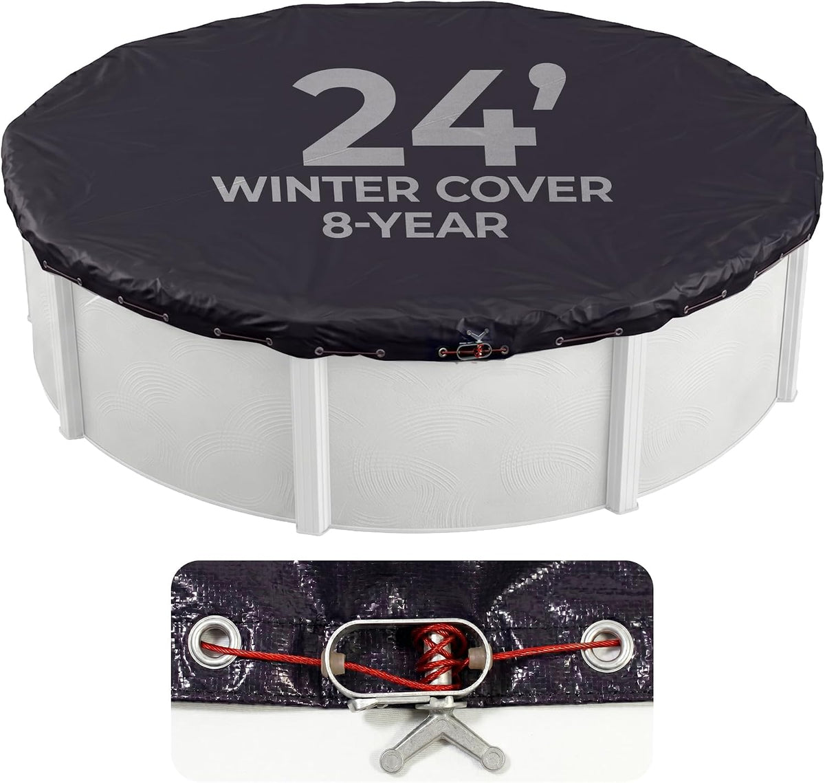 Blue Wave Arctic Armor 24-ft Round Above Ground Pool Winter Cover, Navy