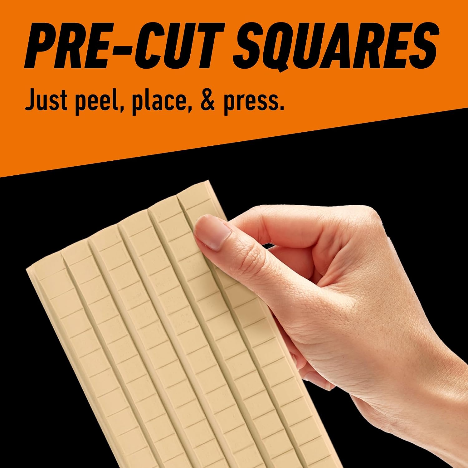 Gorilla Removable Mounting Putty Reusable & Repositionable Adhesive 84 Count Pre-Cut Squares (Pack of 3) Holds 2 lbs Back to School Supplies for Teachers Students Parents, Indoor Outdoor