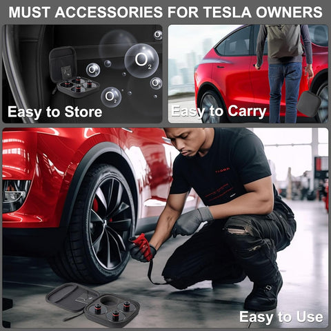 Lifting Jack Pads Compatible with Tesla Model Y/3/X/S & Model Y Juniper, 2016-2026 Upgrade Rubber Lift Pucks Accessories for Tire Repair, Floor Jack Puck Protect Battery & Chassis (4 PCS)