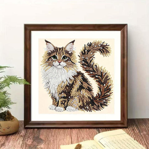 Cat Special Shape Diamond Art Kits For Adults Beginner,Diamond Dot Art Kits