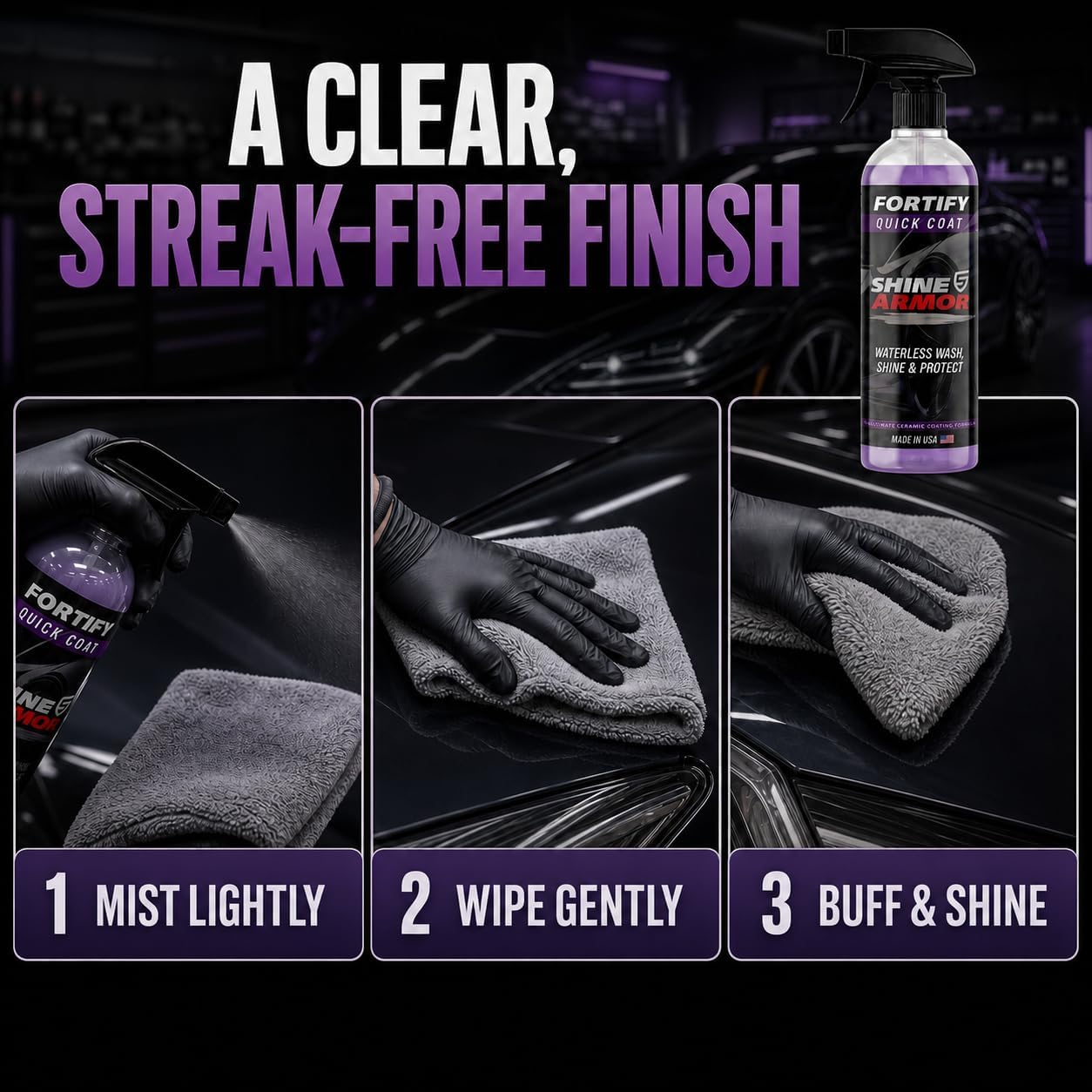 Ceramic Coating Spray - Clean, Glossy, Protected Paint in 15 Minutes Flat