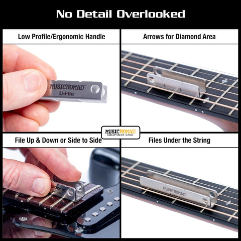 MusicNomad U-File Single Fret Leveler, 3-Pack (MN813)