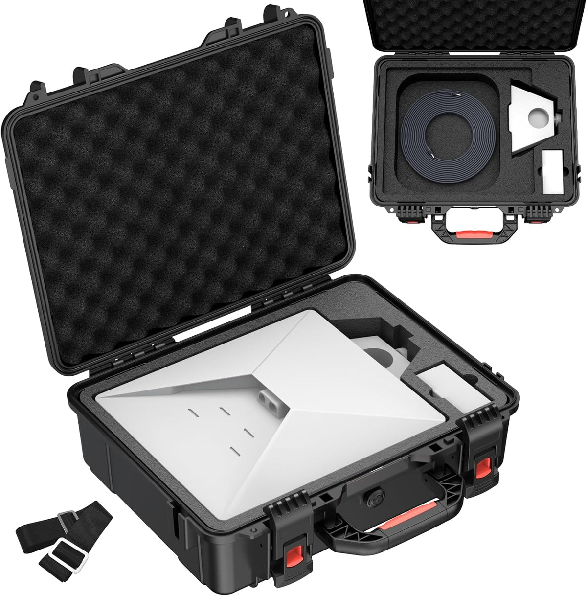 Starlink Mini Case, Waterproof Hard case Fits Star Link Mini Dish, Portable Shoulder Dual Carry Options with Precision Cut Foam for Starlink Accessories,Ideal for Travel and Camping
