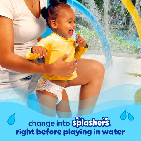 Pampers Splashers Swim Diapers, Size 6+, 15 Count, Disposable Swim Diapers, Contains Mess, No Swell