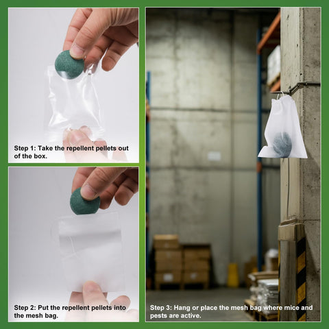 24 Packs Mice Repellent Rodent Repeller, Natural Peppermint Oil Pest Control for Rodent Rat Roach Ant Squirrel, Indoor Mouse Deterrent, Pet & Family Safe Alternative to Traps Mothballs & Poison